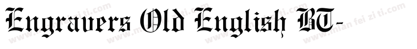 Engravers Old English BT字体转换